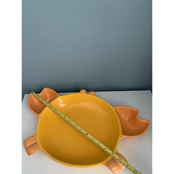 2005 Target Home Crab Large Serving Dish Vintage Platter Bowl Dip Orange Beach - Picture 10 of 16